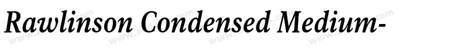 Rawlinson Condensed Medium字体转换